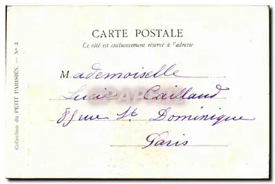 Paris — O Monumento a Étienne Dolet — Collection du PETIT PARISIEN, N° 3 — Verso
