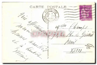 Parigi — L'Hotel de Ville e la Rue de Rivoli — A. L. n°189 — Verso