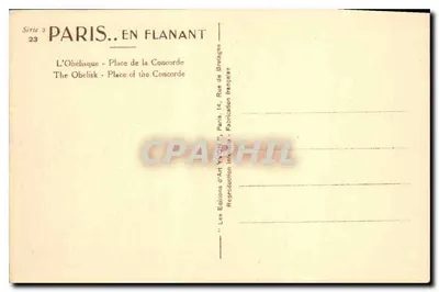Obelisk — Plac Konwencji — Série 2, n°23 — Éditions d'Art Yvon — Rewers