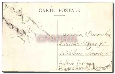 LYON — Przepływ Rony (Styczeń 1910) — Ogólny widok. Zabudowa nabrzeży. — E. R. — Rewers