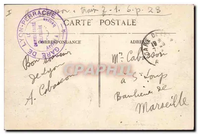 LYON — Most Tilsitt, Katedra św. Jana i Coteau de Fourvière — E.R. n°293 — Rewers