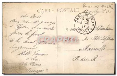 LYON — Brug van het Midden en Quai Gaillleton — Carrier, Edn. Dépôt — Achterkant
