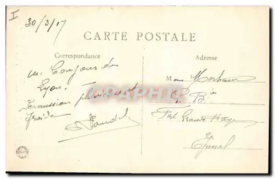 Lyon — Most Tilsitt, Avenue de la Bibliothèque — B.F., Paryż, nr 148 — Rewers