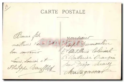 LYON — De overstroming van de Rhône (Januari 1910) — E. R. — Achterkant