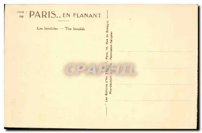 Les Invalides — Rue des Invalides — Éditions d'Art YVON, Paris — Rückseite