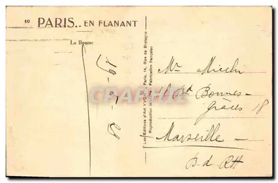 A Bolsa — Paris — Éditions d'Art Yvon — Verso