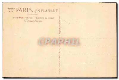 Notre-Dame w Paryżu — Chiméra (stryga) — Wydawnictwo Sztuk YVO17 — Rewers