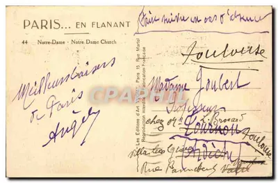 Notre-Dame de Paris — vue de la façade — Les Éditions d'Art Wohl — Verso