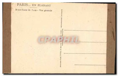 Notre-Dame w Paryżu — Ogólny widok — Wydawnictwo Art Yvon — Rewers
