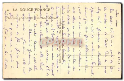 Rhône w Avignon — widok z Rocher du Dôme — Wydawnictwo YVON — Rewers