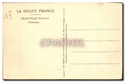 Banhistas no mar — Deauville (Calvados) — Éditions d'Art YVON, Paris — Verso