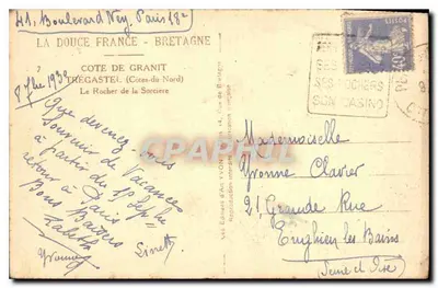 Rocher de la Sorcière — Trégastel (Côtes-du-Nord) — Wydawnictwo Art YVON — Rewers