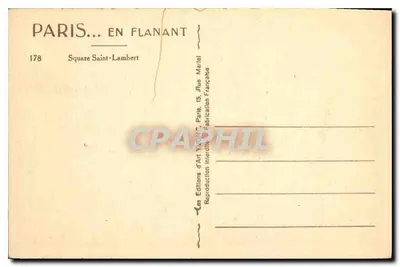 Plac Saint-Lambert — Paryż — Wydawnictwo Art Yvon — Rewers