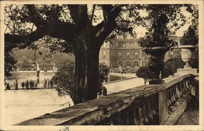 Jardim do Luxembourg — vista do lago e do palácio — Éditions d'Art Yvon, n° 1007