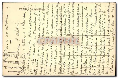 Pałac Sądowy w Paryżu — ogólny widok — wydawca Mona, n°62 — Rewers
