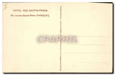 Widok wnętrza restauracji — Hotel des Saints-Pères — Wydawnictwo Sztuki MONA — Rewers