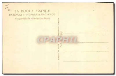 Moussiers-Ste-Marie — Algemene uitzicht — Kunstuitgave YVON, Provence — Achterkant