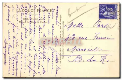 Oulliains (Loiret) — Haus von Diane de Poitiers — Editions d'Art YVOY — Rückseite