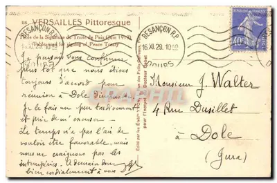 Sala Stolika Podpisania Traktatu Pokoju — Versailles — Wydawca Yvon, nr 17 — Rewers