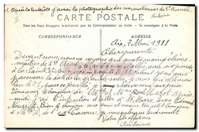 Aix-en-Provence - Il Museo di Storia Naturale — Cartolina d'epoca C. M. — Verso