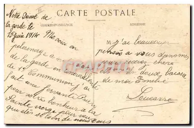N.-D. de la Guardia — Portal de la Basílica — Edición Especial de la Basílica — Reverso
