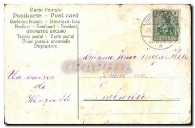 Cmentarz — Kobieta z kwiatami przed krzyżem — Vasl Eltern Grab, n°2210 — Rewers