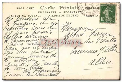 Cabana de pedra no topo de uma montanha — J.-J. Rousseau — ND Litol — Verso