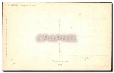 Scorciatoio — widok ulicy i dzwonu — F. FASOLIS, Firenze — Rewers