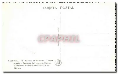 Cozinha — Barraca de Montollu — Cliché López - EGEA — Verso