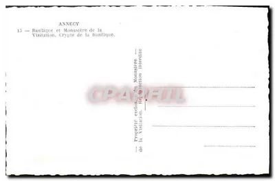 Annecy — Bazylika i klasztor Visitation — Krypta Bazyliki — Rewers