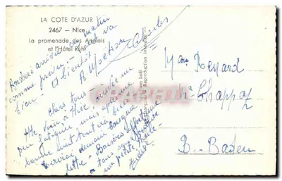 La promenade des Anglais e l'Hotel Ruh — Nizza — Edizioni Légl — Verso