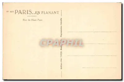 Rue du Haut-Pave — widok ku kopule Panthéonu — Wydawnictwo Art YVON — Rewers