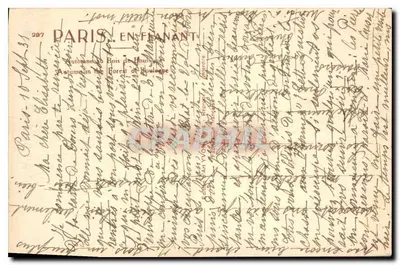 Outono no Parque de Boulogne — Paris — Editor: Reprodução — Verso