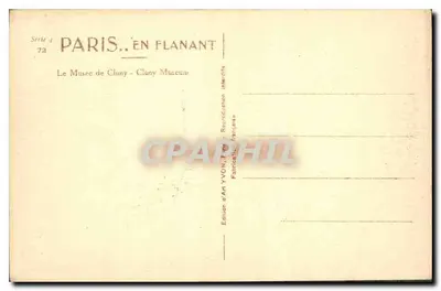 Muzeum Cluny — Paryż — seria 4, nr 72, wydawca An Yvon — Rewers