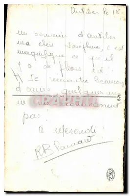 Orvalho — ilustração de rosas — Impressora na França n° 571 — Verso