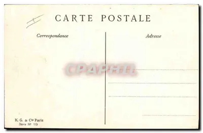 चार युवा महिलाएं जंगल में नृत्य करती हुई — K. G. & Cie Paris, श्रृंखला संख्या 113 — पीछे
