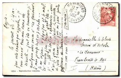 Niespodziewane spotkanie — scenka górskiego krajobrazu z dzieckiem i łosiem — 550/6 — Rewers