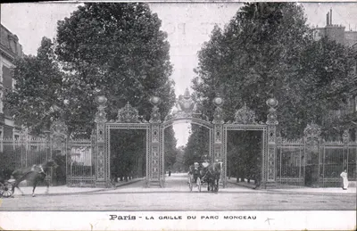 Paris - A grade do parque Monceau — editor desconhecido, número de série não visível