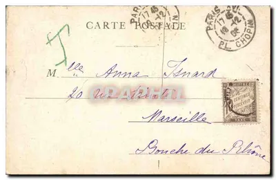 Paris — A Madeleine — Editor desconhecido, número de série não visível — Verso
