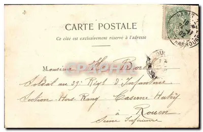 Paris - O Arco da Vitória - Praça do Carrousel - Editor Cerdial, n°315 — Verso