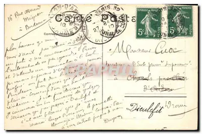 Paris — O Pont Alexandre III — S.R.A. n° 501 — Verso