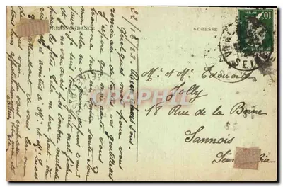 Paryż — Panthéon — widok z dachu i kolumn, wydawca A.P., nr 217 — Rewers