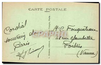 Paryż — Panthéon — L. Boisson, wydawca, 50, rue du Temple, Paryż — Rewers
