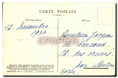 Igreja da Madeleine — Paris — Oferecida por Hemoglobine Deschiens — Verso