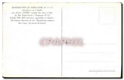 Nossa Senhora de Paris — Oitavo Centenário 1163-1963 — edição GOMEZ — Verso