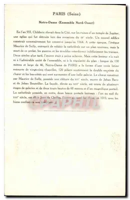Notre-Dame w Paryżu — Katedra (Zespół Północno-Zachodni) — Kolekcja Kolarsine i Solution Pautaubege, 4. seria — Rewers
