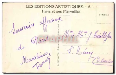 Paryż — Façada Katedry Notre-Dame — A.L. n°17 — Rewers