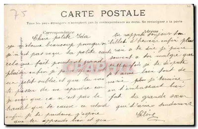 Paris - Notre-Dame - A fachada e o pátio — n° 4058 — Verso