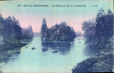 Bois de BOULOGNE — A Ponta da Ilha e o Grande Lago — E.M. n°5087