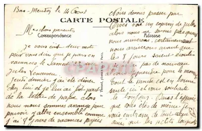 Bois de BOULOGNE — A Ponta da Ilha e o Grande Lago — E.M. n°5087 — Verso